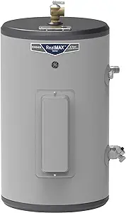 GE Appliances 10 Gallon Versatile Plug and Play Electric Water Heater with Adjustable Thermostat, Easily Installs Where You Want It, 120 Volt