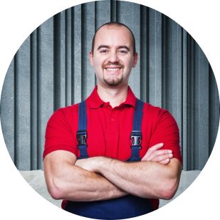 http://Olney%20Heating%20and%20Air%20Conditioning%20technician%20in%20a%20red%20uniform%20with%20arms%20crossed